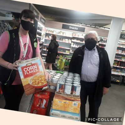 Donation of food to st Bartholomews church for their food parcels  | Asda Colne