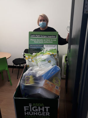 Donation to The Black Country Food Bank | Asda Sedgley