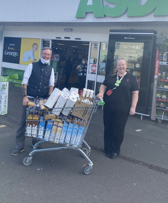 Trolley of food for Family Church Gosport | Asda Gosport