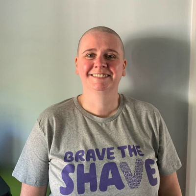 Colleague Sandra has head shaved for charity | Asda Hamilton