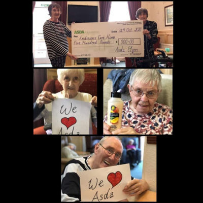 Health and Hygiene Grant for Anderson's Care Home | Asda Elgin