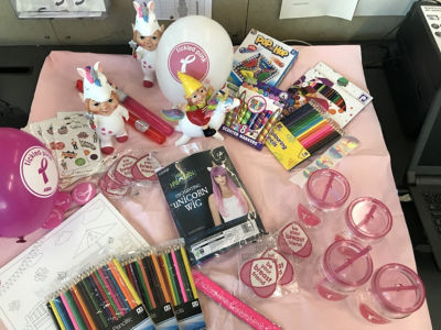 Just some of the prizes ready for a lucky dip, in store on Friday 30th October £1 a go. Raising money for Tickled Pink.  | Asda Swansea