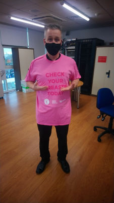 Andy supports our wear it pink day | Asda Clydebank