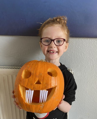 Befriend a child pumpkin carving. | Asda Aberdeen Beach