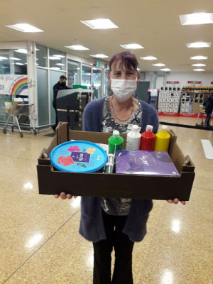 Chocolate and craft items donated to a local nursing home lavender court | Asda Taunton