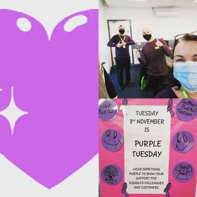 Clayton Green supporting Purple Tuesday  | Asda Clayton Green