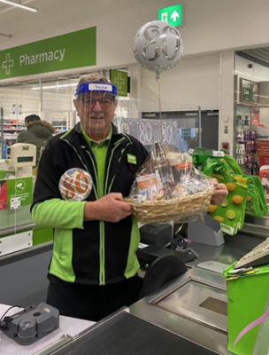 Happy 80th birthday to Asda Corby checkout colleague Victor | Asda Corby
