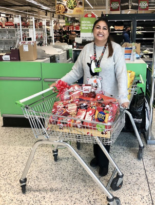 A festive donation! | Asda Leicester Abbey Lane