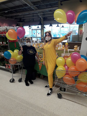 Children In NeedSocial distance tombola in Asda Llandudno today to raise funds for Children In Need | Asda Llandudno