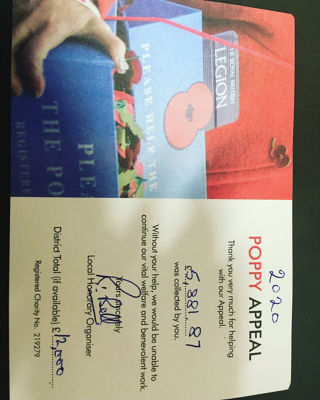 Poppy Appeal total | Asda Wheatley