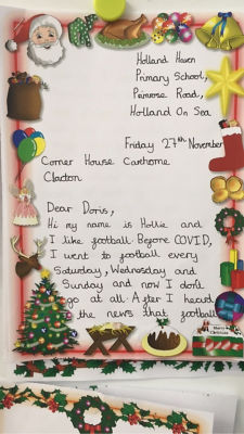 Christmas letters for Corner House care home | Asda Clacton-on-Sea