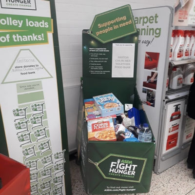 Gift Appeal Trolley and Food Bank Trolley  | Asda Golborne