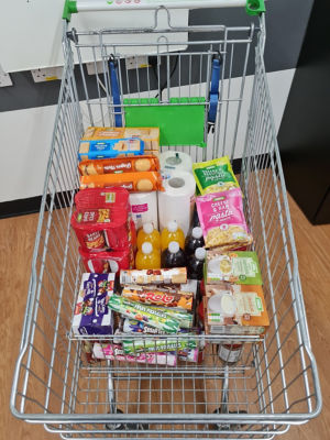 Food donation ready for Norwich Christmas Hamper Appeal  | Asda Norwich Hall Road