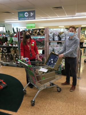 Donations of Christmas baubles to Southmead Hospital charity | Asda Longwell Green