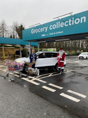 Colleague Santa drive thru | Asda Cookstown
