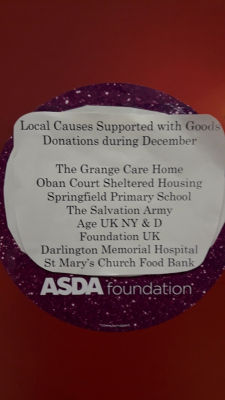 Christmas Giving from Asda Foundation  | Asda Darlington