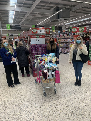 Gemma and Lauren donate to Leeds South and East Foodbank | Asda Middleton