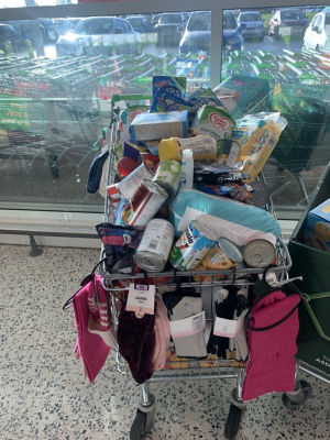 Gemma and Lauren donate to Leeds South and East Foodbank | Asda Middleton
