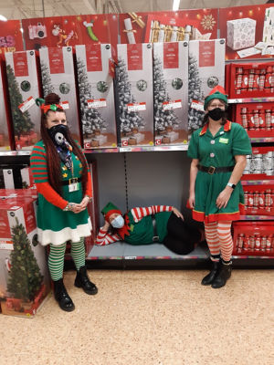 Our naughty little Asda Elves are causing us trouble today | Asda Norwich