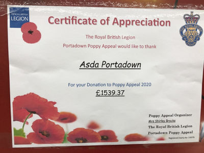 Poppy Appeal 2020 | Asda Portadown