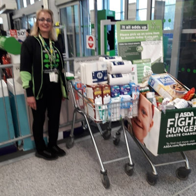 Burnage Foodbank donation | Asda Reddish