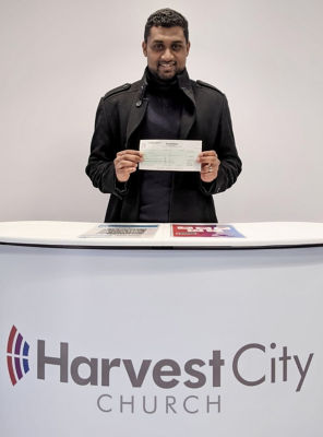 Cheque for Harvest City Church | Asda Leicester Abbey Lane