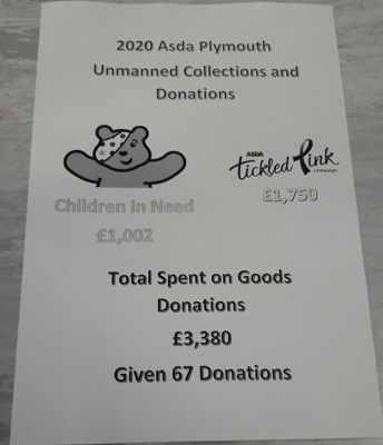 Collection Buckets and Donations | Asda Plymouth