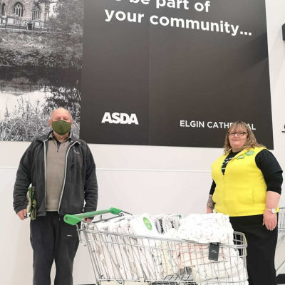 Duvet and tea towel donation | Asda Elgin