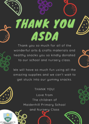 Thank you message! | Asda Newton Mearns