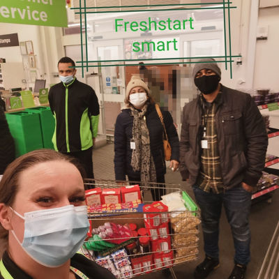 A donation of essential food items to FreshStart Smart  | Asda Wythenshawe