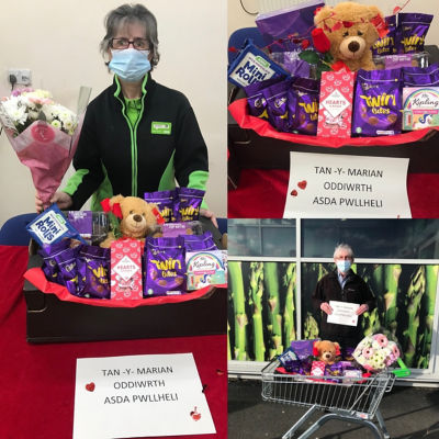 Valentine donations  | Asda Pwllheli