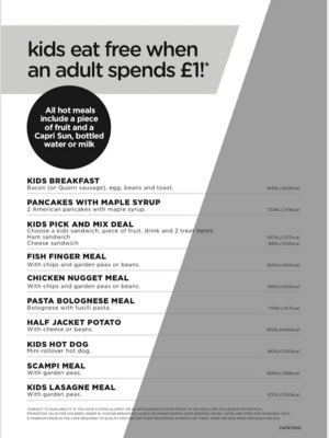 We're extending our kids eat free cafe offer | Asda Boston