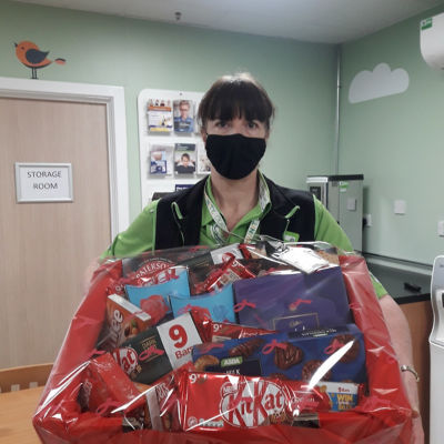 Donation of a hamper for the residents to Albert House residential home | Asda Colne
