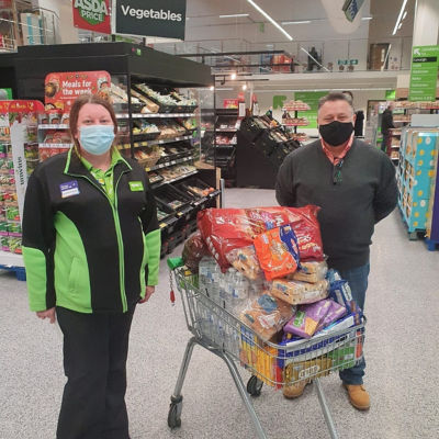 Donations to vaccination centre | Asda Chester Greyhound Park