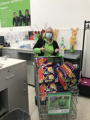 Easter egg donation for Whiteleys Retreat | Asda Ayr