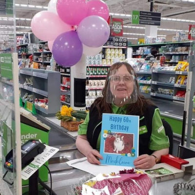 Checkouts colleague Madaleine celebrates 60th birthday and 30th year in store | Asda Gosforth