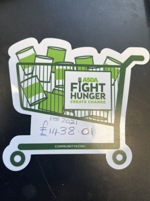 Fantastic amount donated to food bank for February.  | Asda Totton