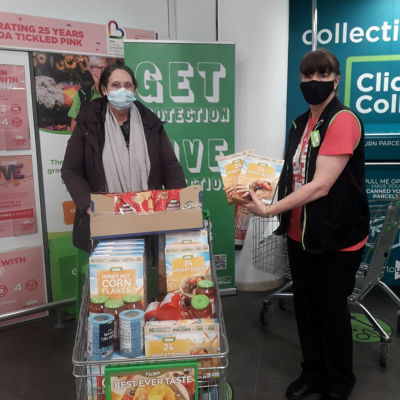 Donation to at Bartholomew Church foodbank | Asda Colne