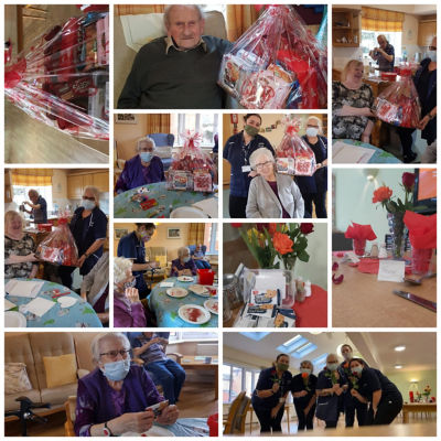 Rresidents at paddy gere house enjoying there valentines hamper. All looking happy and well. | Asda Ipswich