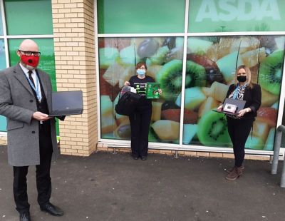 Laptop donation to Viewforth High School  | Asda Kirkcaldy