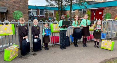 Laptop donation to St Brendan's School  | Asda Motherwell