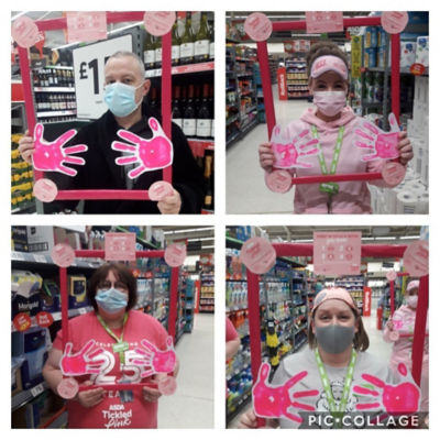 Pyjama fundraiser for Tickled Pink | Asda Colne