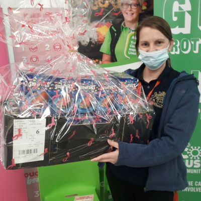 Donation to Andrew Smith house care home of easter eggs for the residents | Asda Colne