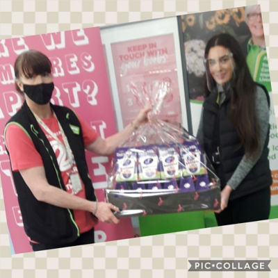 Donation of easter eggs to safenet domestic abuse service | Asda Colne