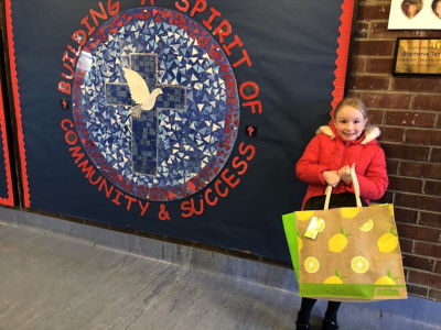 Kids from St Philomena’s collect their laptops | Asda Robroyston