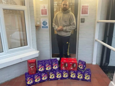 Donation of Easters eggs to a local care home, which were over the moon with the donation from asda Crawley | Asda Crawley