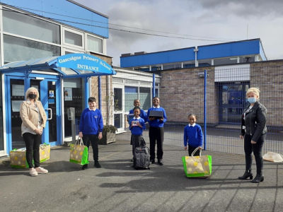 Laptop donation at Gascoigne Primary School  | Asda Barking