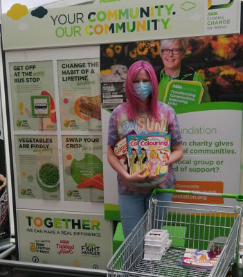 Donation of colouring books and crayons for Preston safenet women's refuge.  | Asda Clayton Green