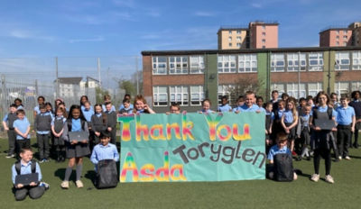 St Brigid's Primary School laptop donation | Asda Toryglen