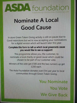 Digital Green Token Giving | Asda Sheffield Drakehouse